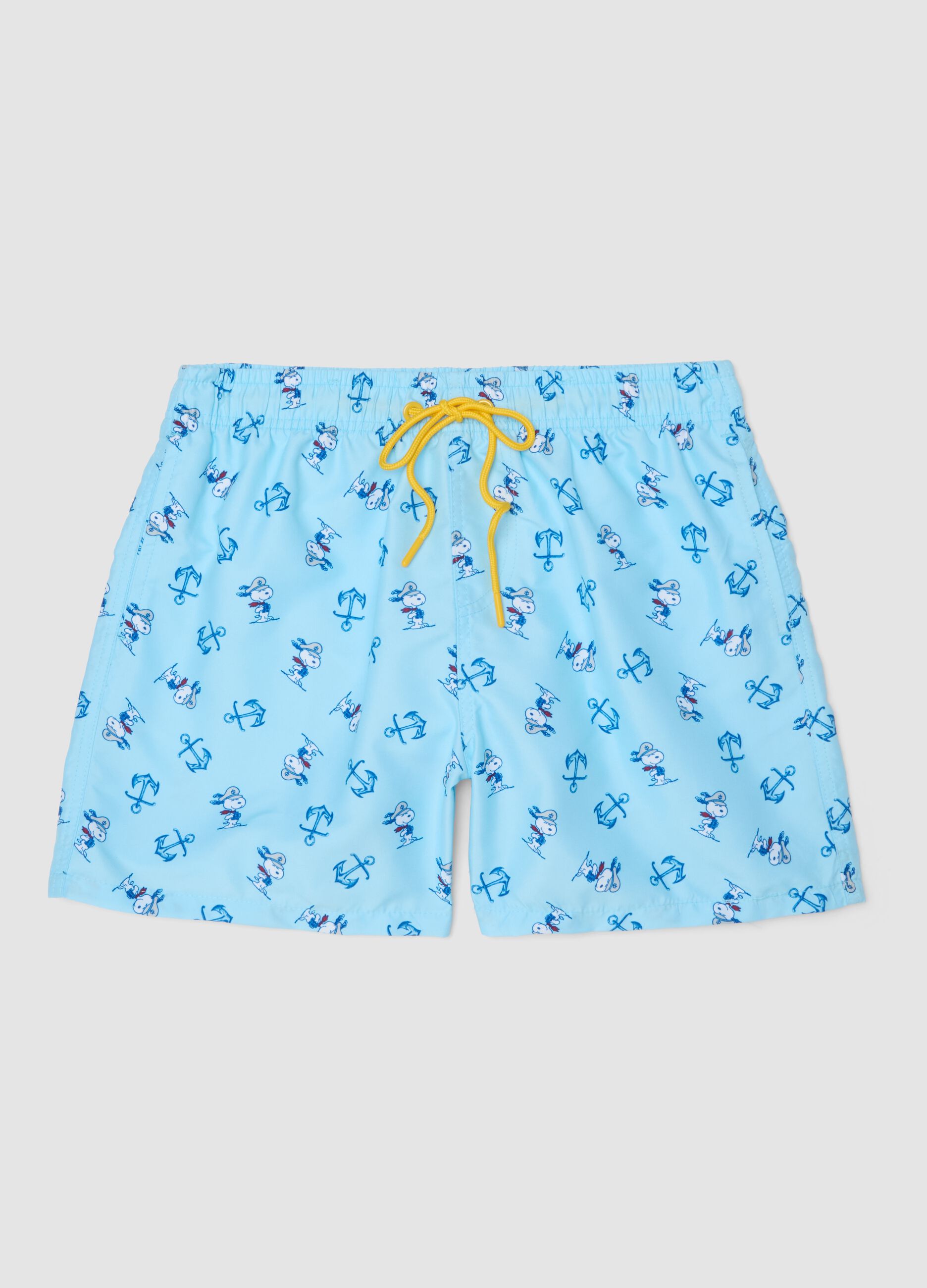 Blue beach boxers with Peanuts print