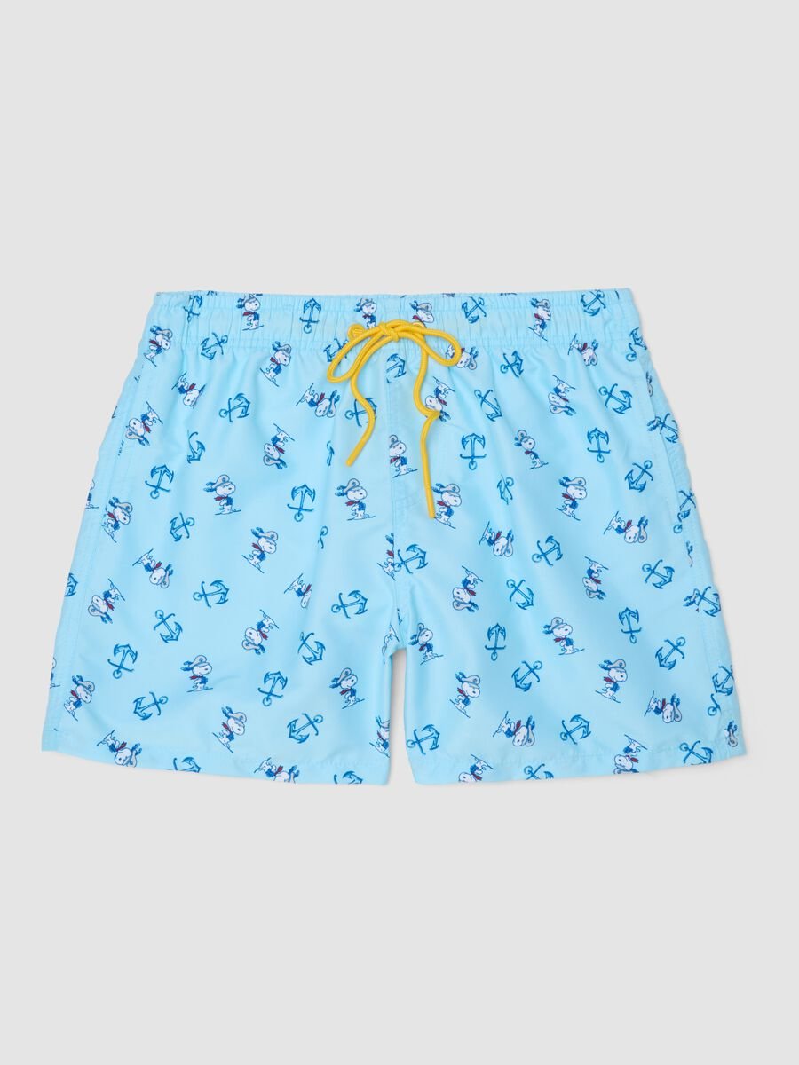 Blue beach boxers with Peanuts print_4