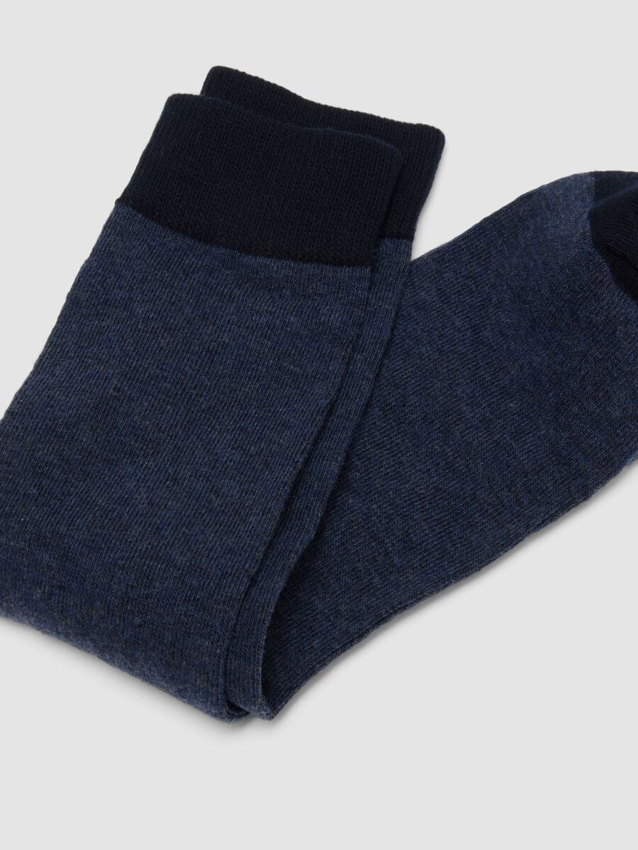 3-pack of blue mid-calf socks in stretch organic cotton_1