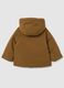 Brown regular fit children's jacket with hood_1