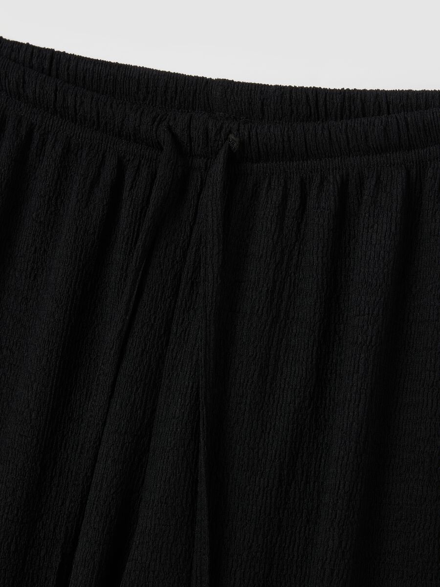 Black wide trousers with elastic waist B.Angel_5