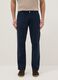 Casual blue linen-cotton blend trousers, regular fit_1