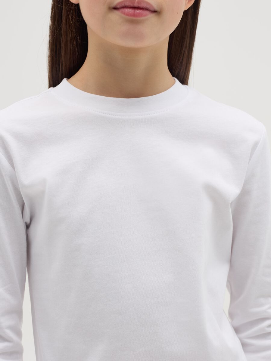T-shirt a maniche lunghe in cotone _2