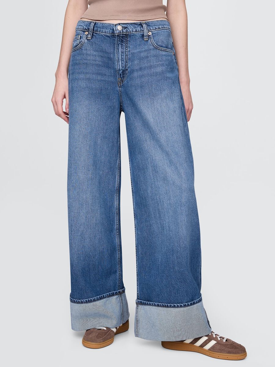 Wide Leg Cotton and Lyocell Blend Jeans by Gap_1