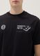 Black pure cotton regular fit T-shirt with Brooklyn Nets print_3