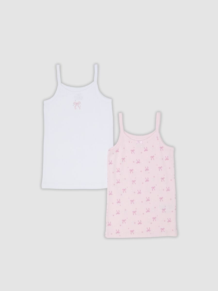 2-pack of white and pink organic cotton vests for girls_0