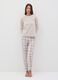 Fleece pyjama trousers with check pattern_0