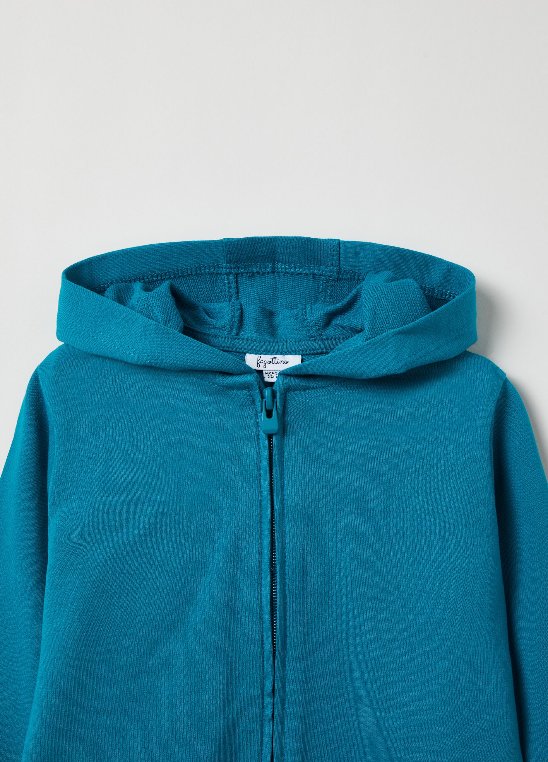 Full-zip in cotone con cappuccio_2
