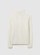 White turtleneck jumper regular fit with jacquard pattern_5