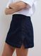 Blue pure cotton denim skirt_3