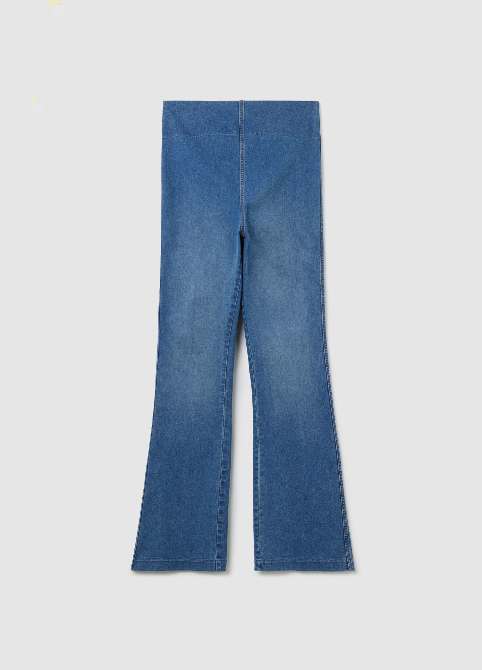 Flare-fit maternity treggings in denim