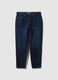 Regular tapered blue pure cotton jeans_4