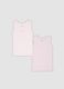 Bipack di canottiere rosa in cotone organico per neonate e bimbe_0