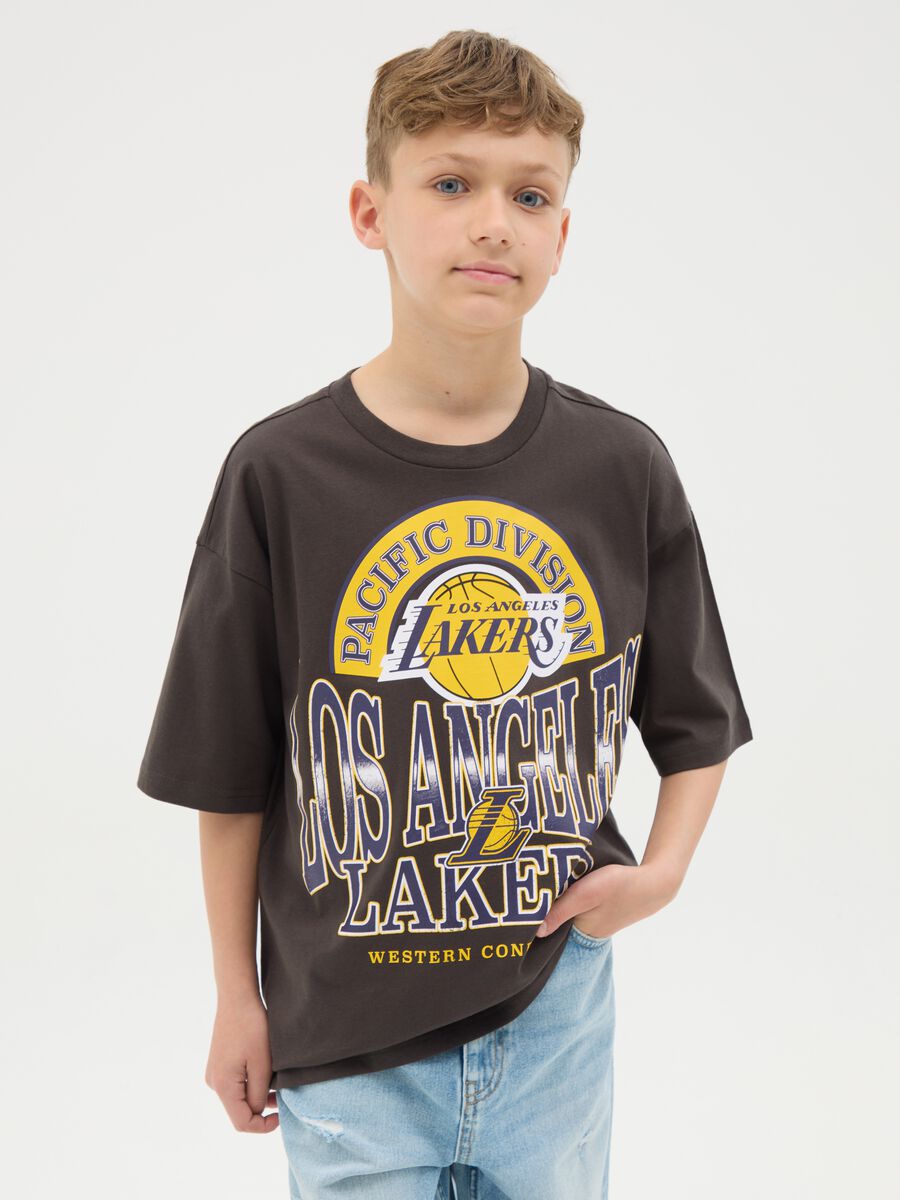 Cotton T-shirt with NBA Los Angeles Lakers print_0