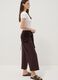 Brown viscose-blend culotte trousers_0