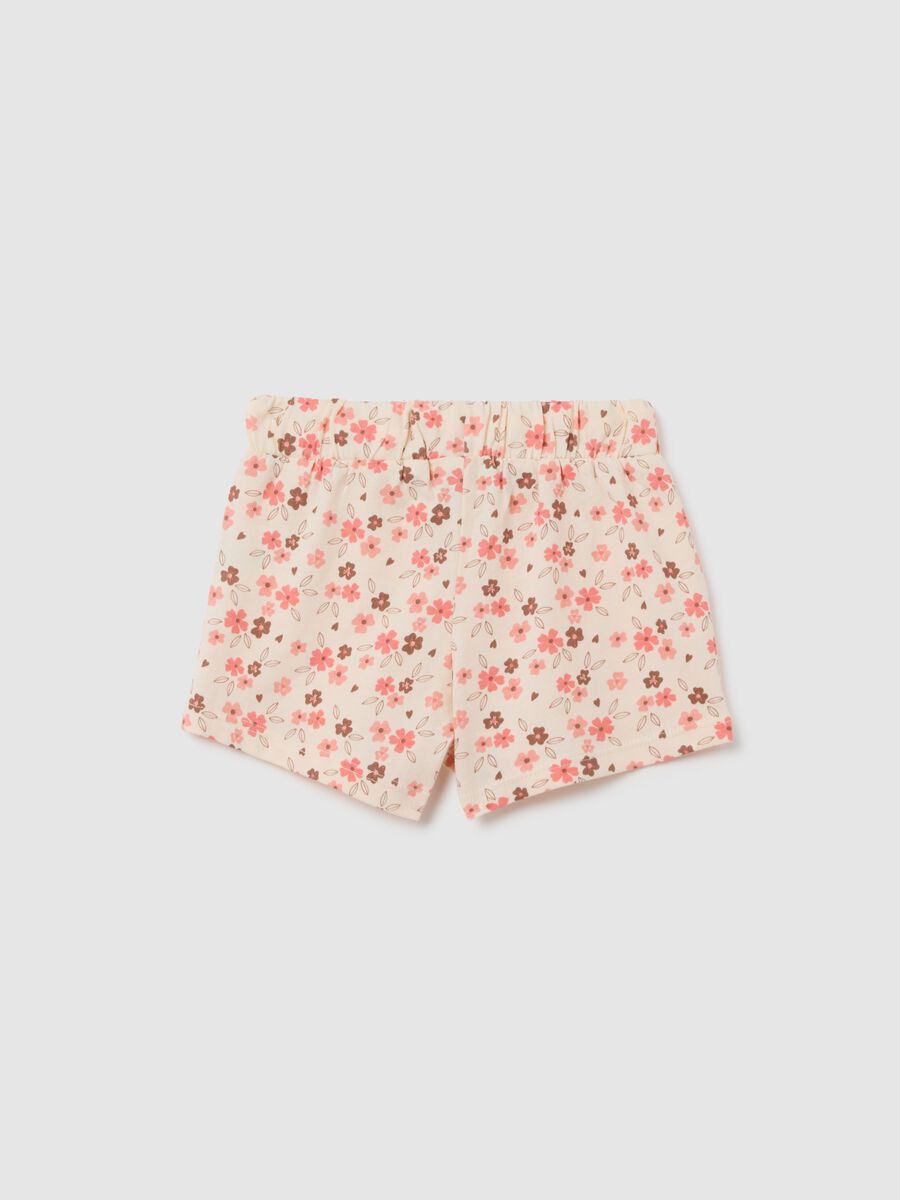 Baby Girl's Multicolour Pure Cotton Regular Fit Shorts_1
