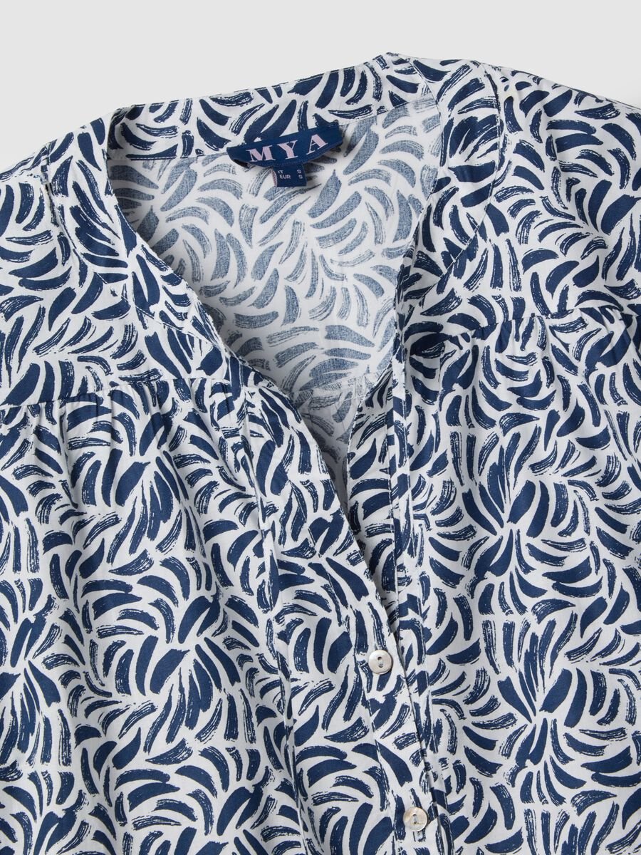 Multicolour pure cotton shirt, regular fit with patterns_5