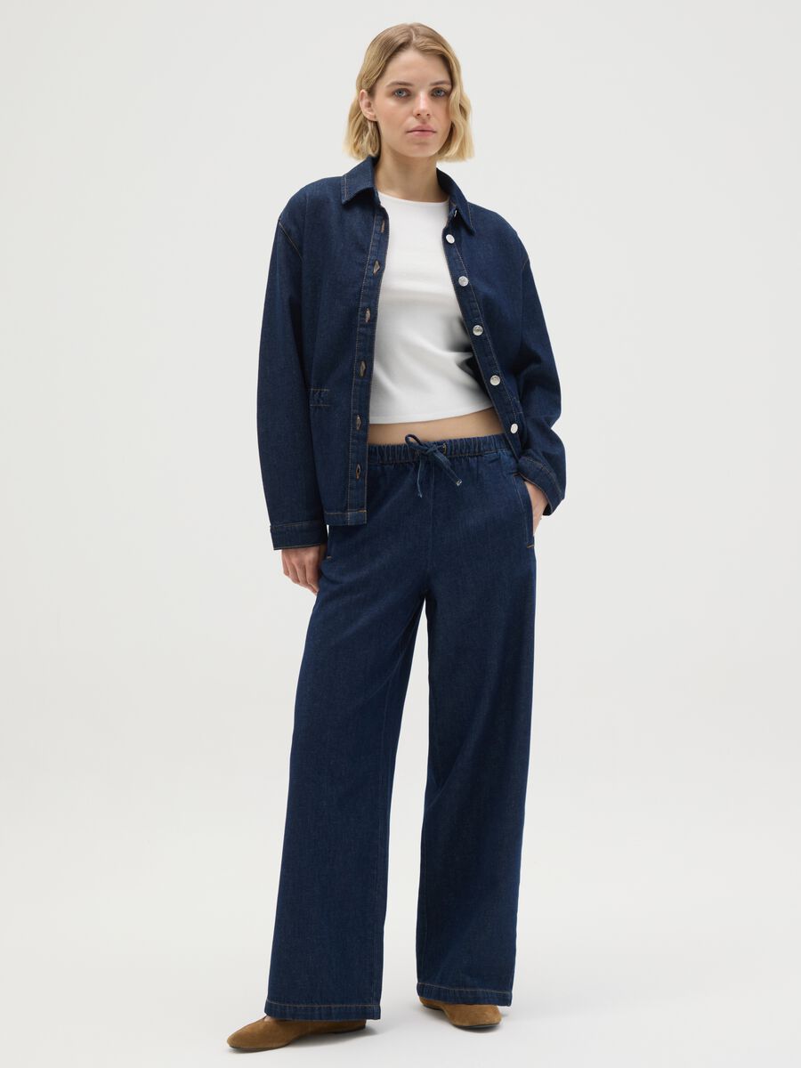 Women's pure cotton denim shirt_2