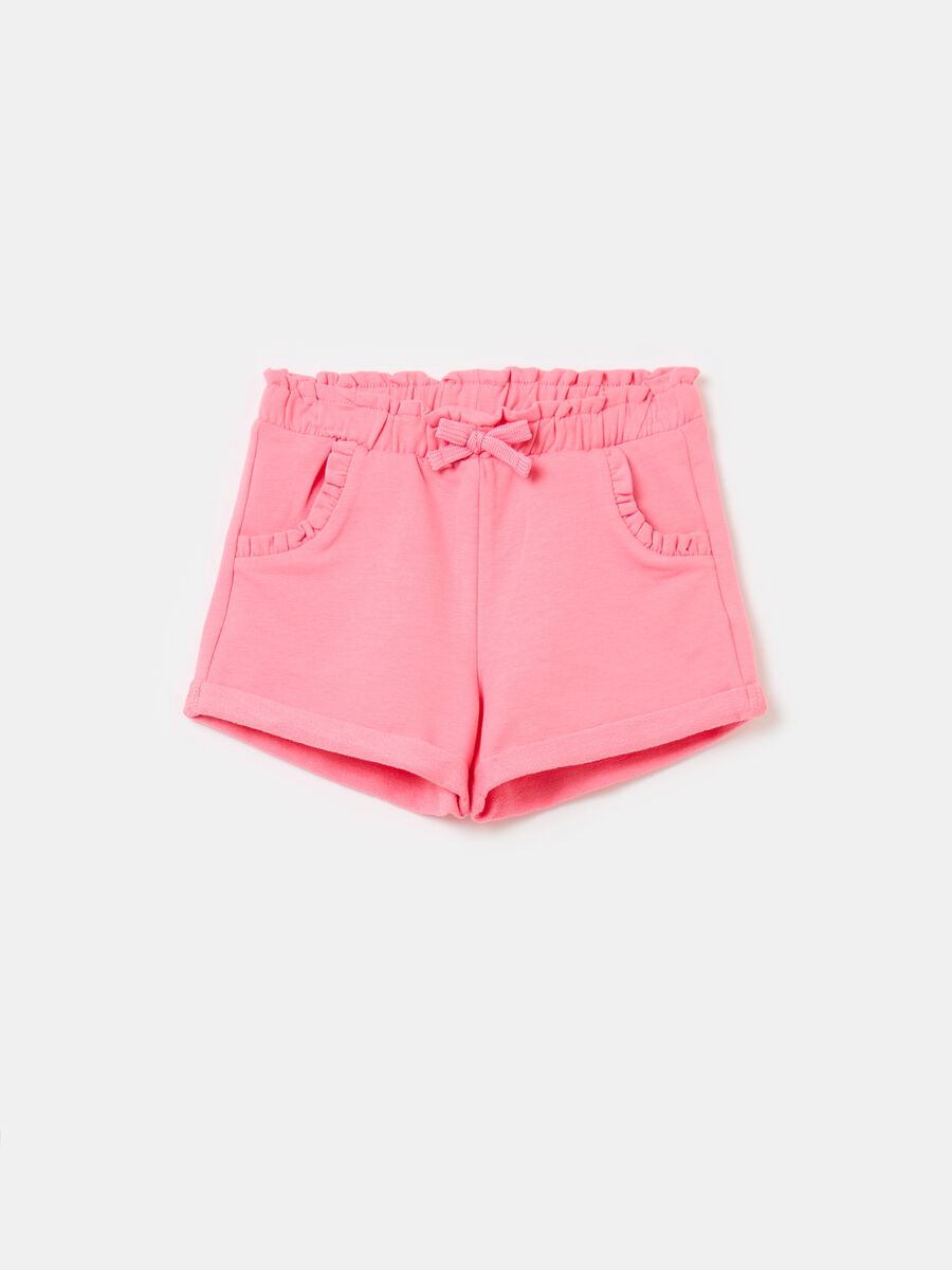 Shorts in French terry with drawstring_0