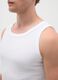 Men's white pure cotton tank top_2