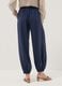 Blue viscose-blend trousers with elasticated cuffs, regular fit_2