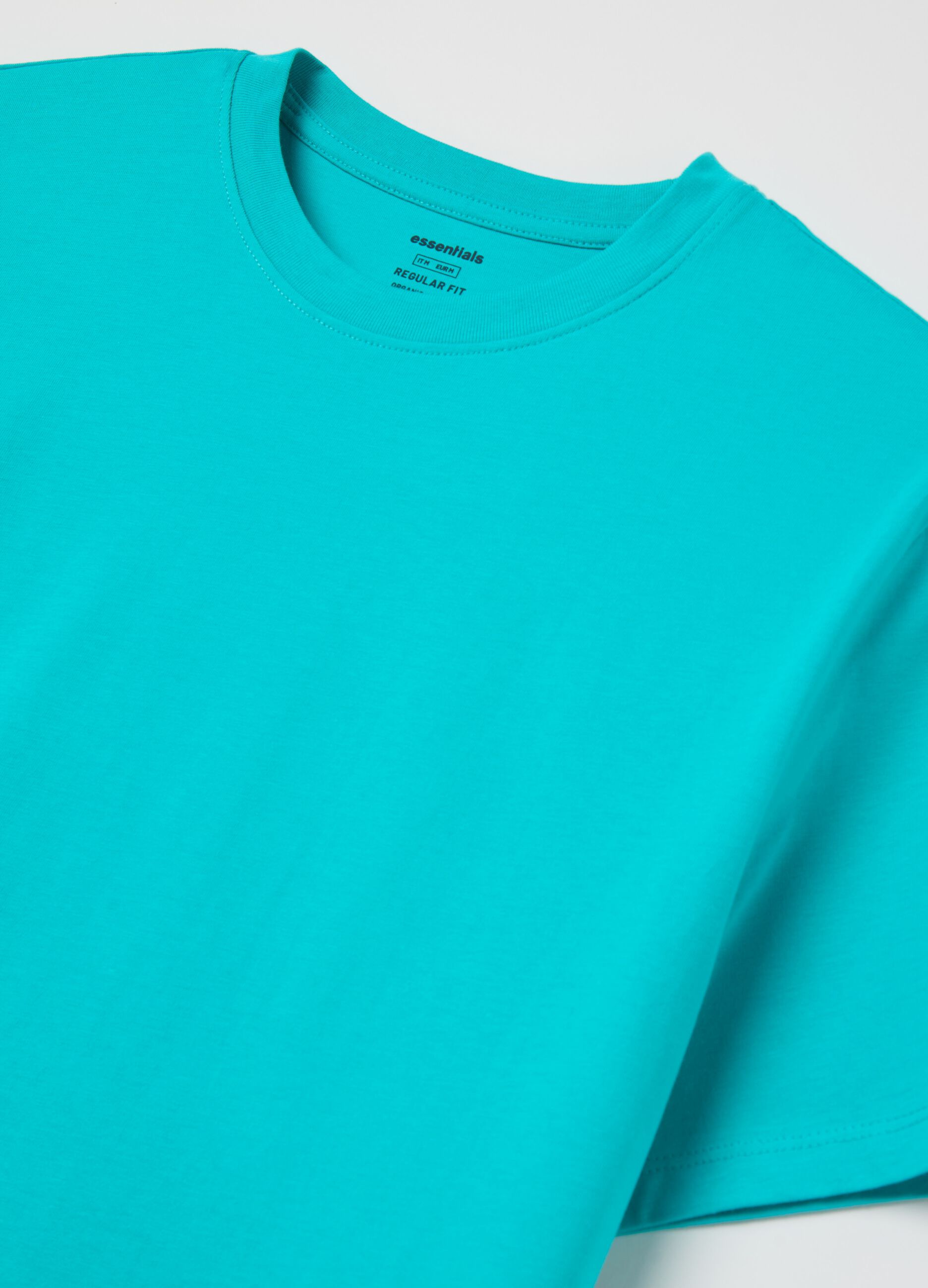 T-shirt in cotone bio con scollo rotondo 