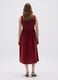 Red cotton midi dress with regular fit_2