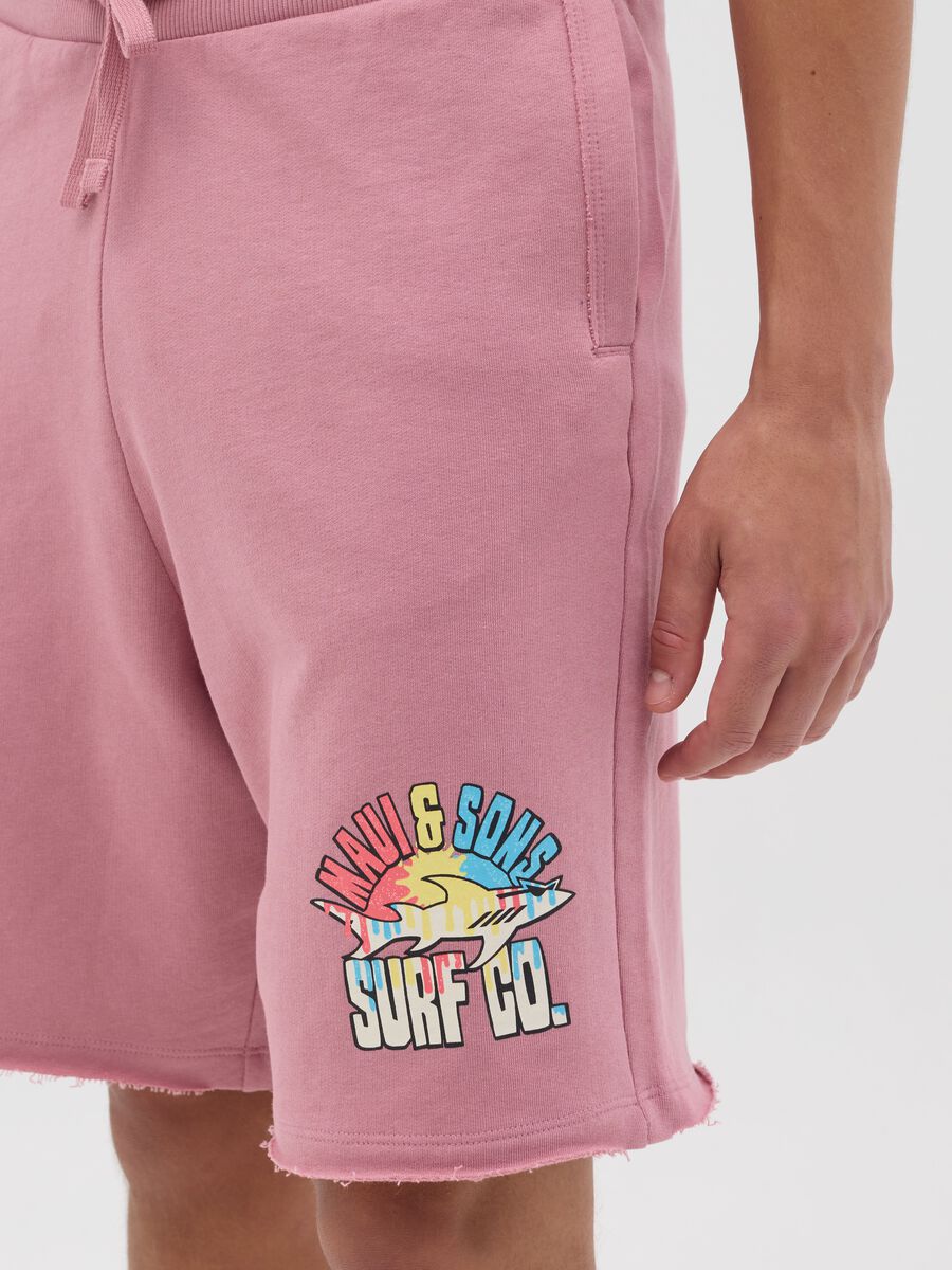 Pink bermuda shorts in pure cotton by Ovs_3