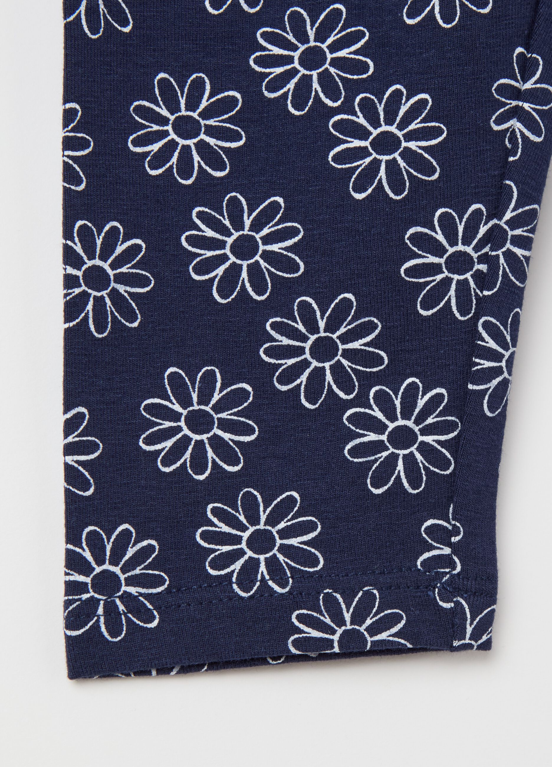 Leggings in cotone stretch con stampa 