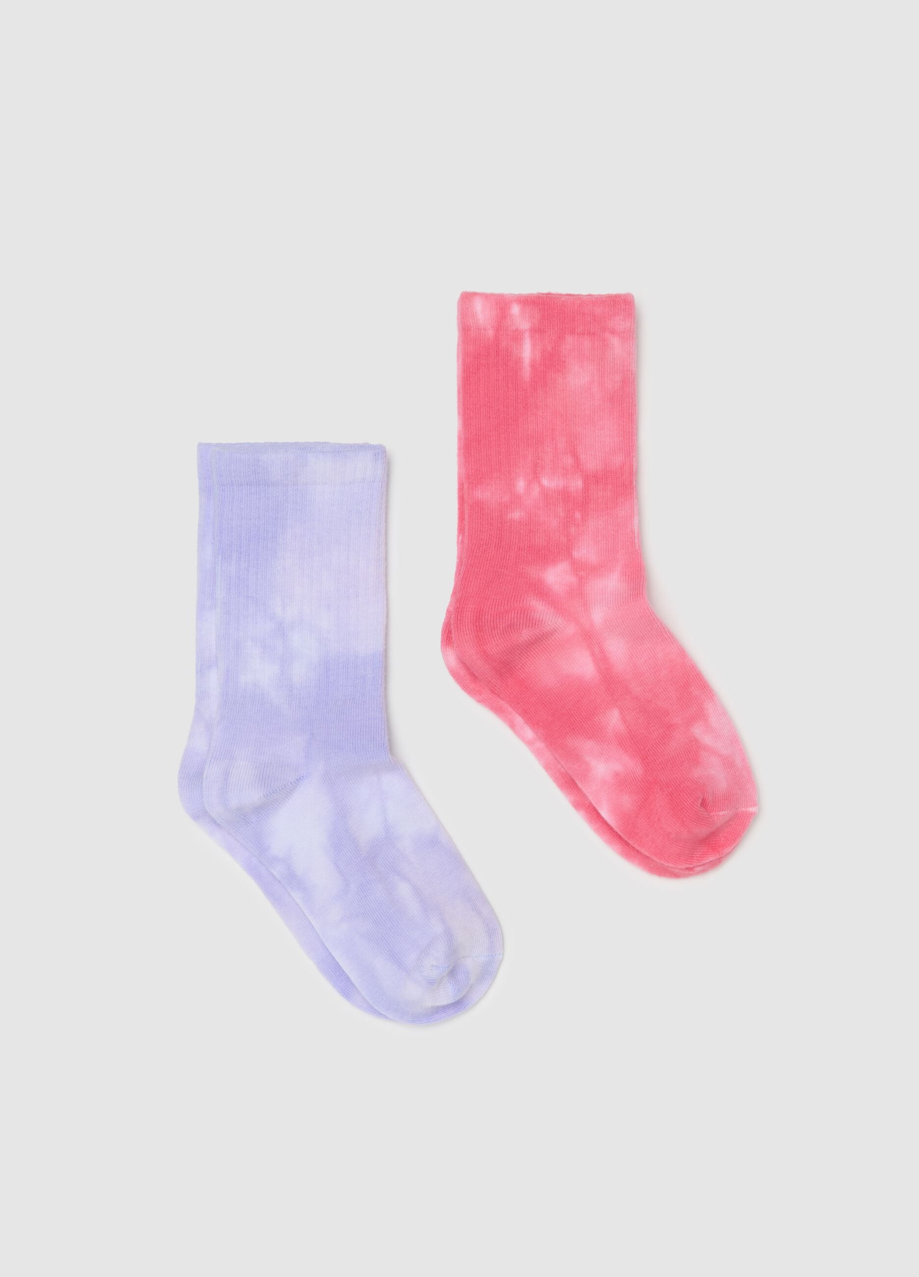 Two-pack socks with Tie-dye pattern