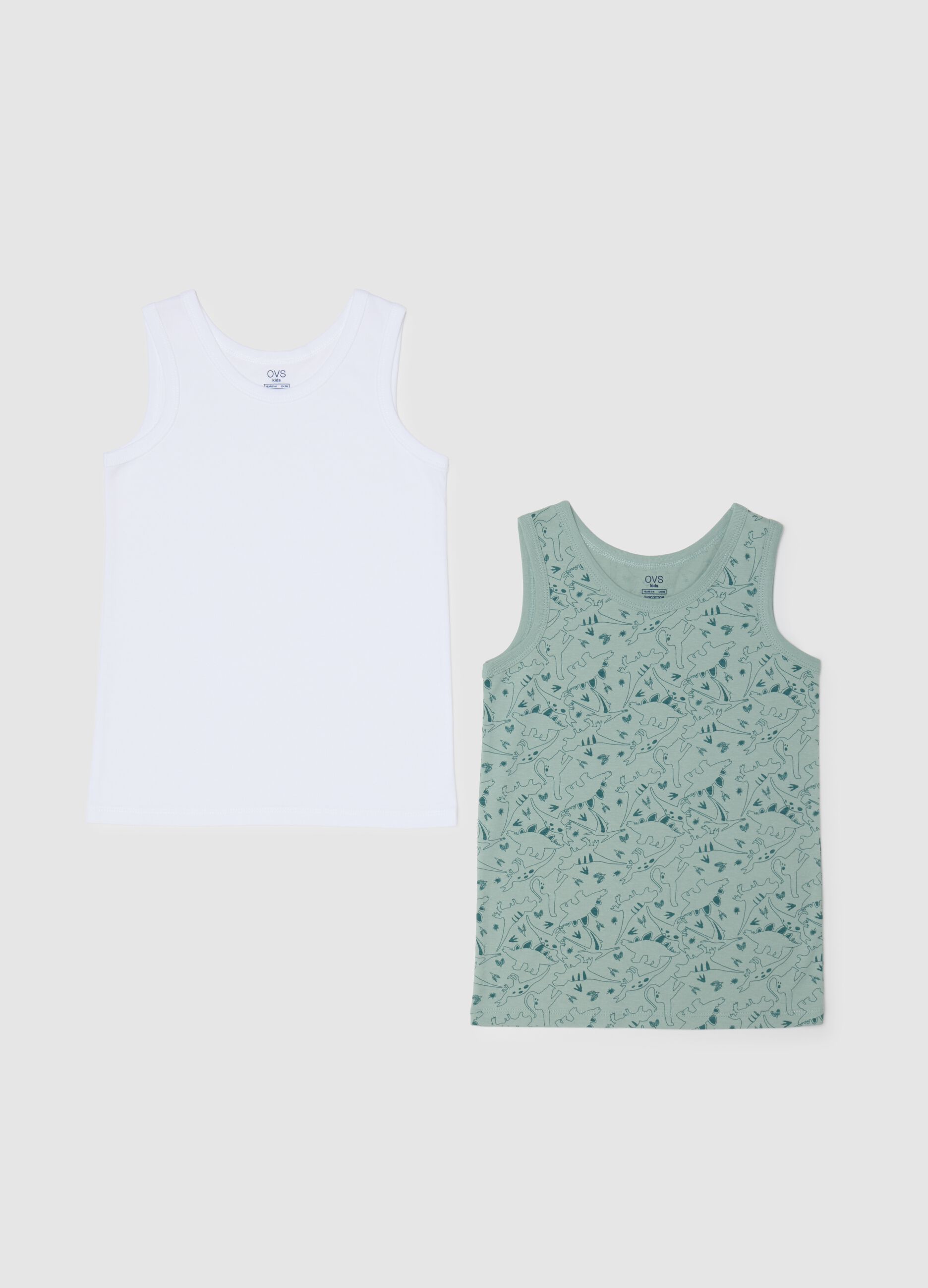 Pack of children's cotton vests in multicolour