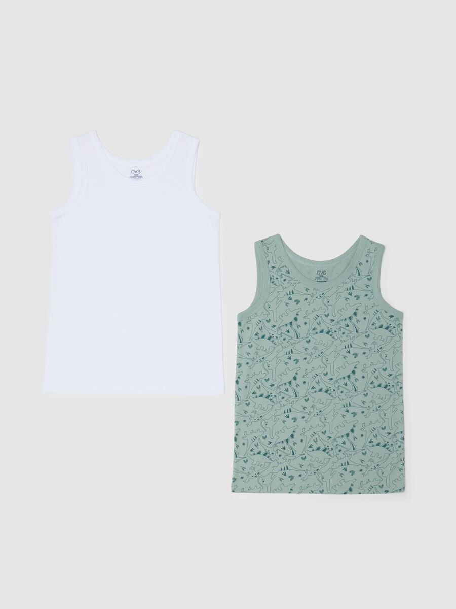 Pack of children's cotton vests in multicolour_0