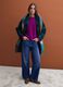 Sciarpa verde in misto lana con frange_1