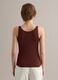 Brown viscose-blend regular-fit glitter tank top_3