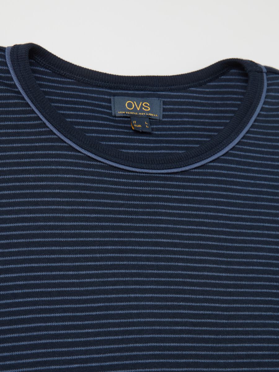 Cotton pyjamas with thin striped top_5