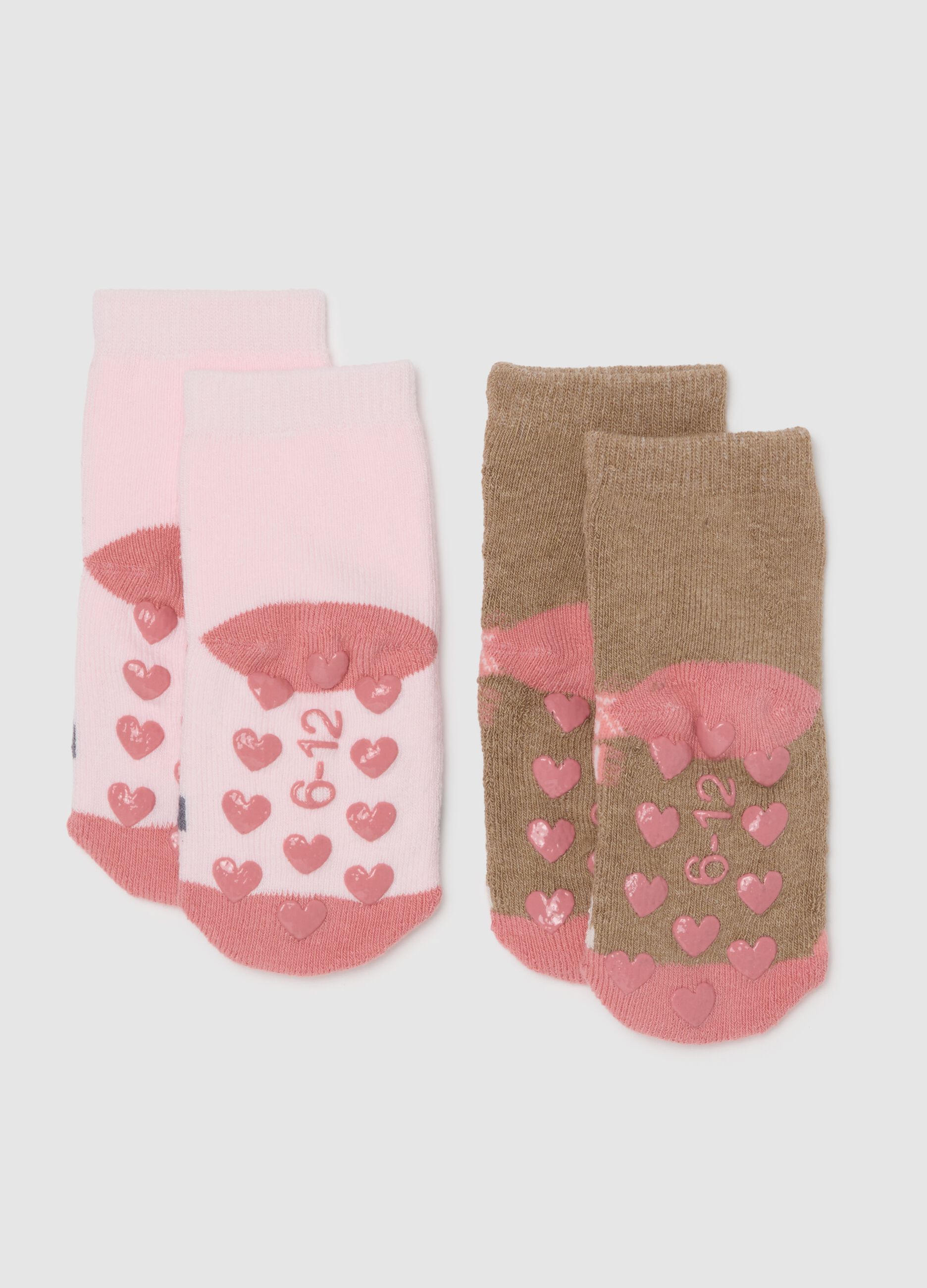 Two-pack baby cotton socks in multicolour