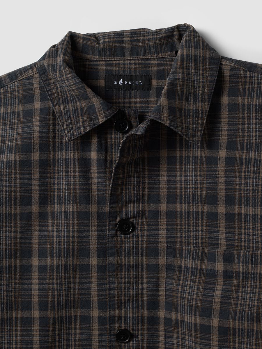 Camicia multicolor a quadri in puro cotone over fit_5