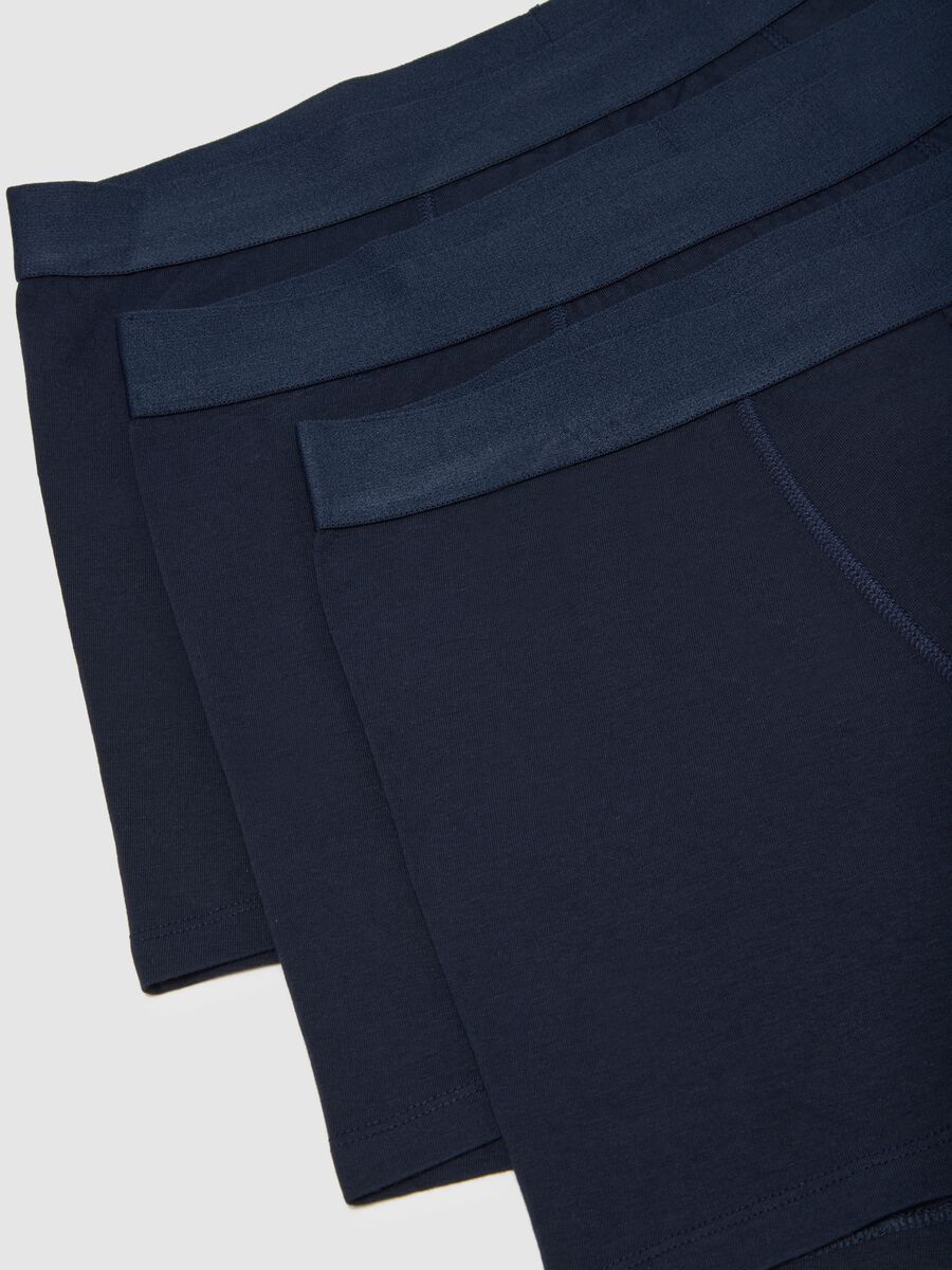 Set of three regular fit blue stretch cotton boxers_5