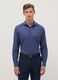 Blue shirt with French collar in pure cotton slim fit_0