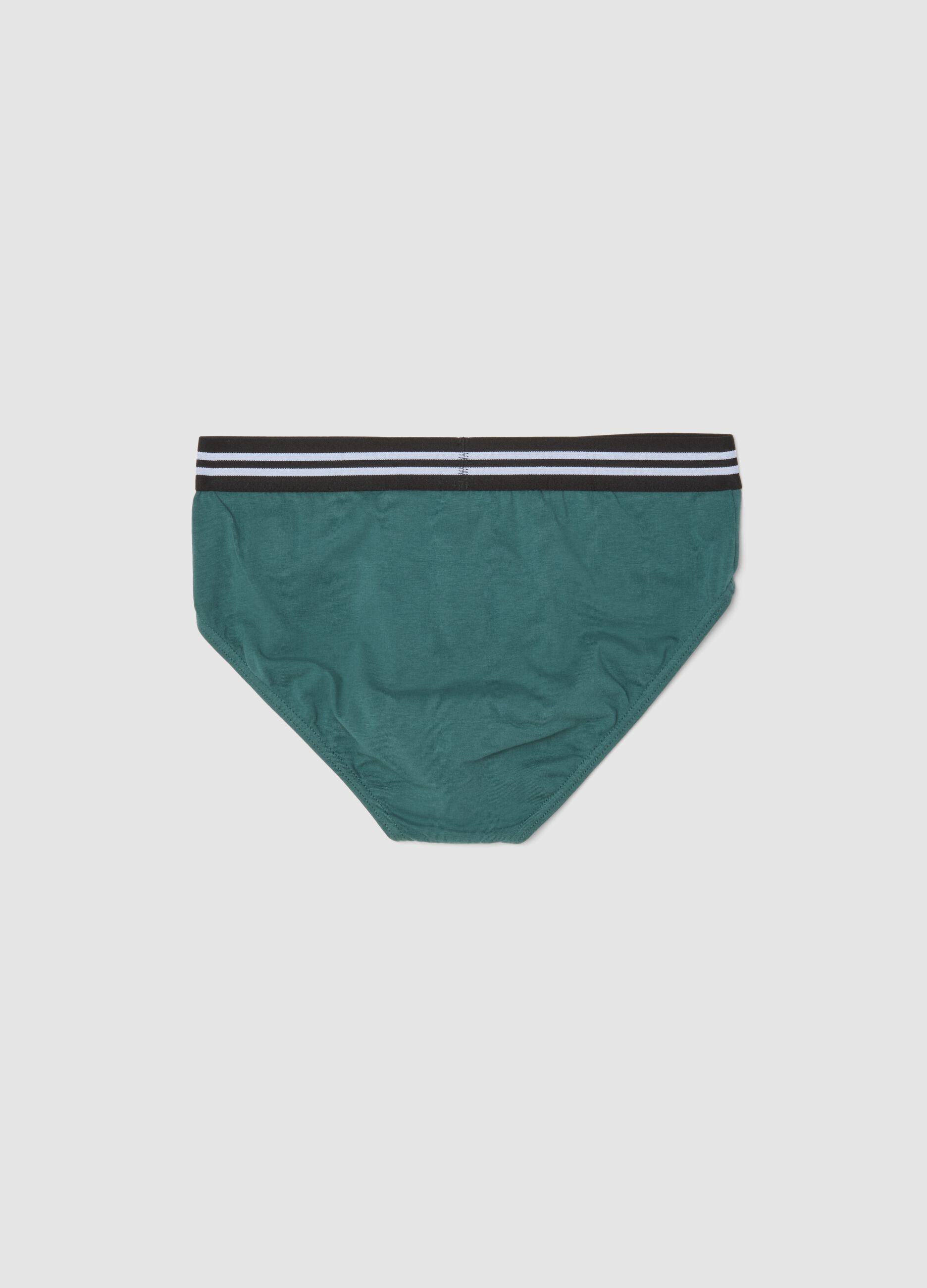 Multicolour 3-pack men&rsquo;s briefs in stretch organic cotton jersey