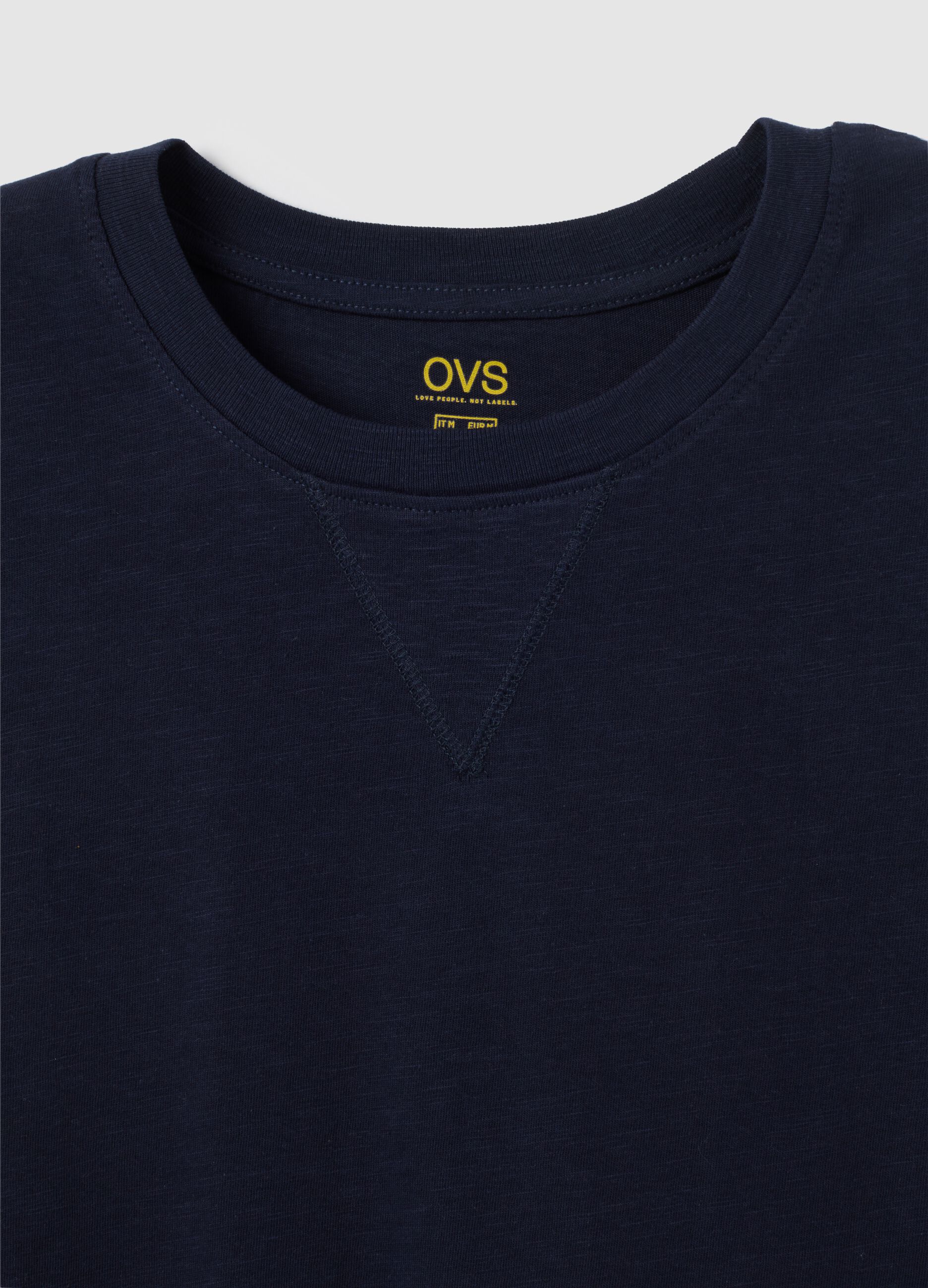 Canotta da uomo in puro cotone blu relaxed fit