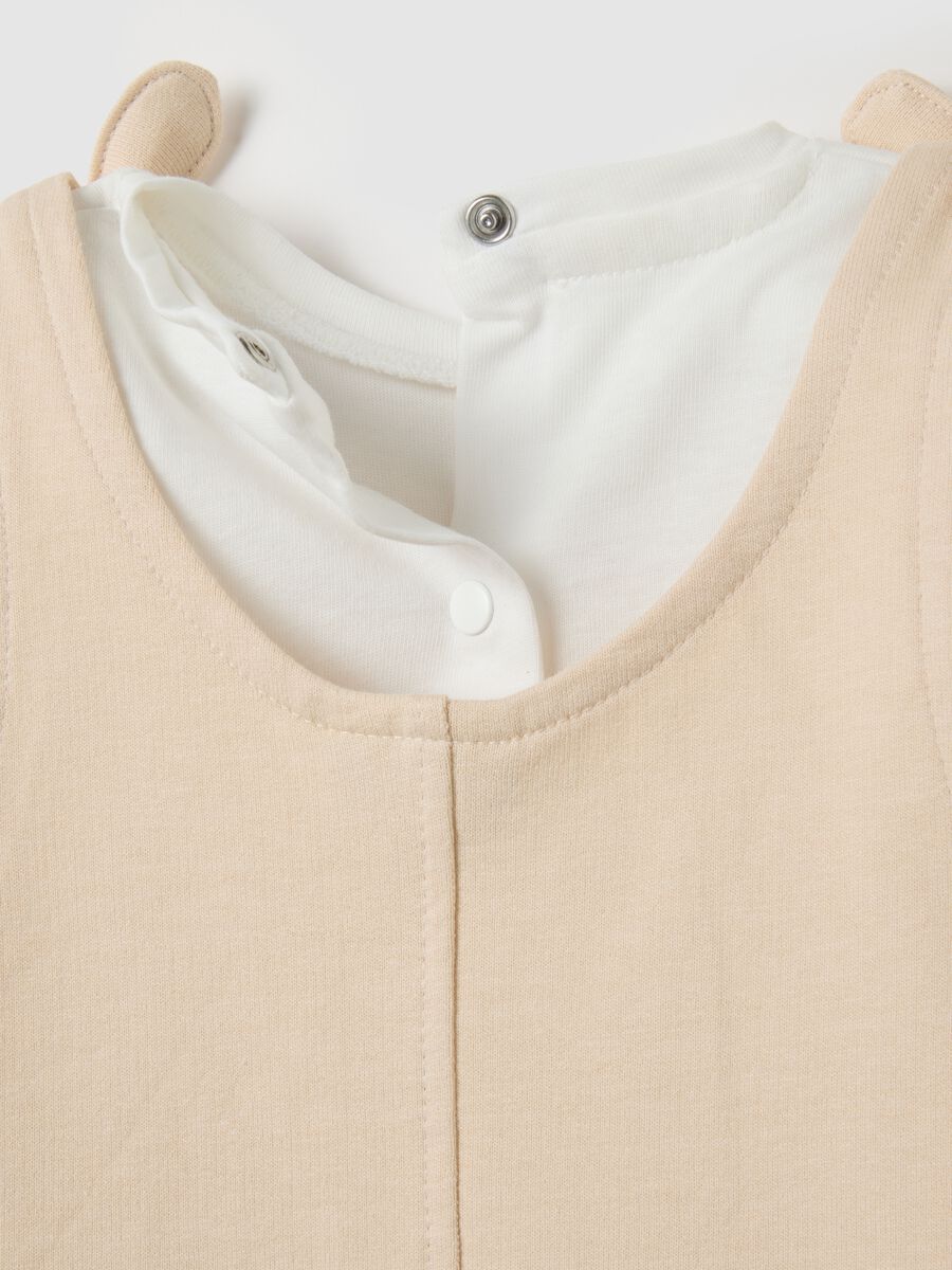 Multicoloured pure cotton romper for baby girls_3