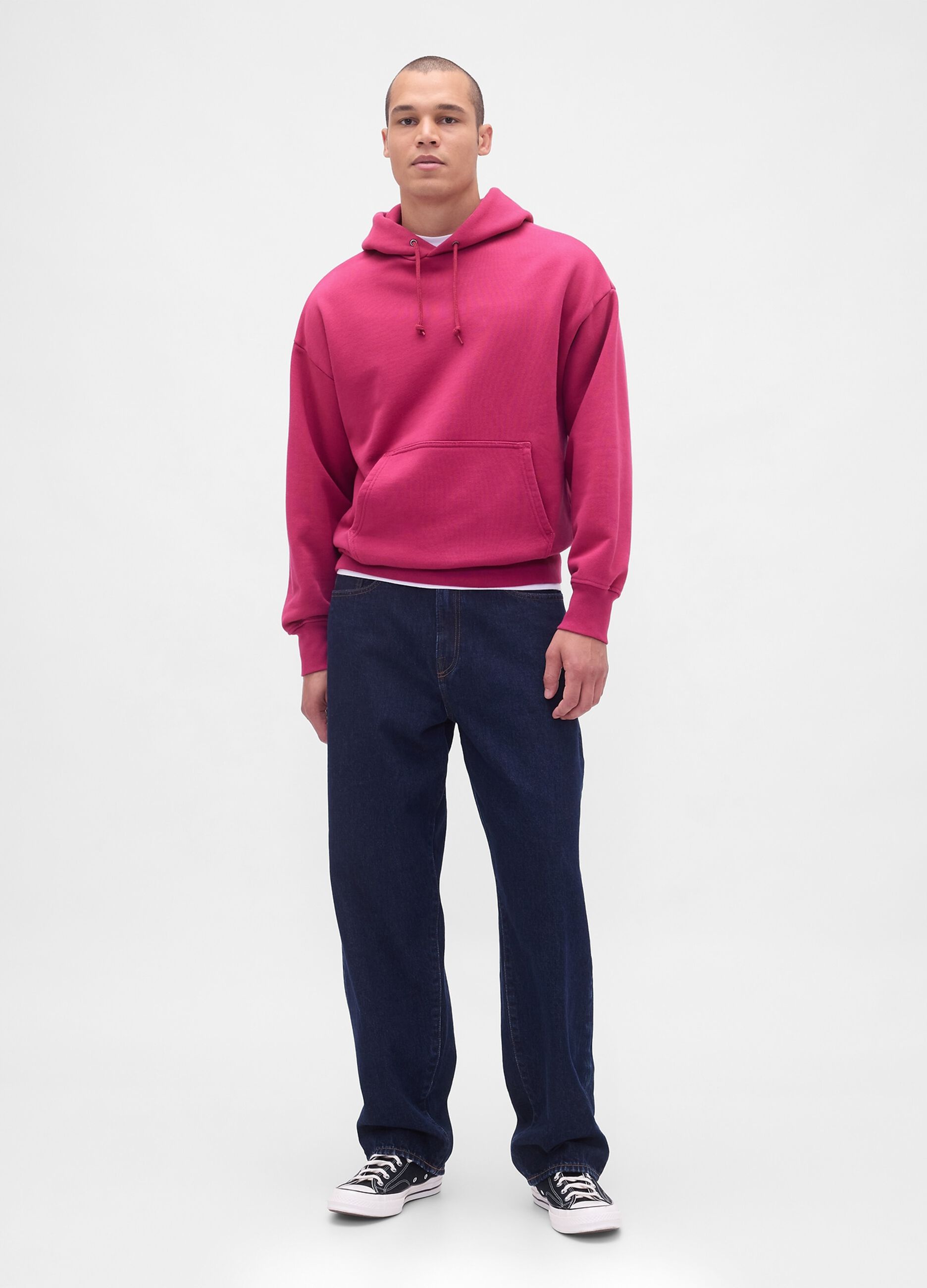 Pink Cotton-Blend Hoodie