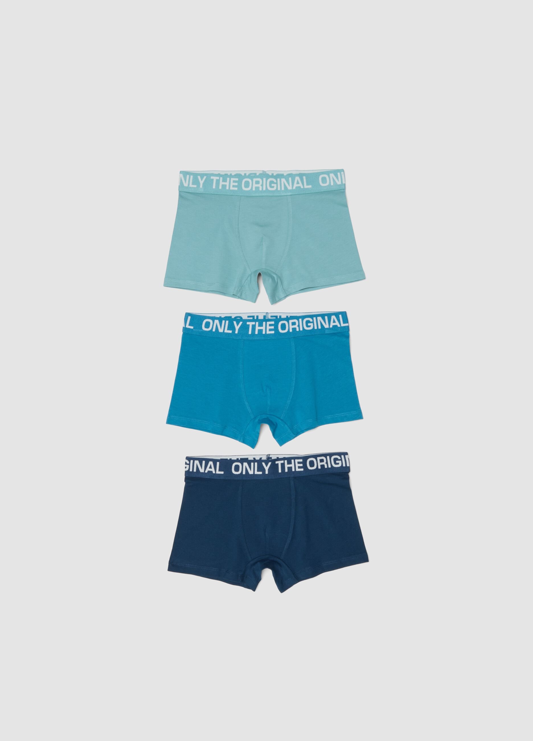 Boys&rsquo; multicolour stretch cotton boxer 3-pack