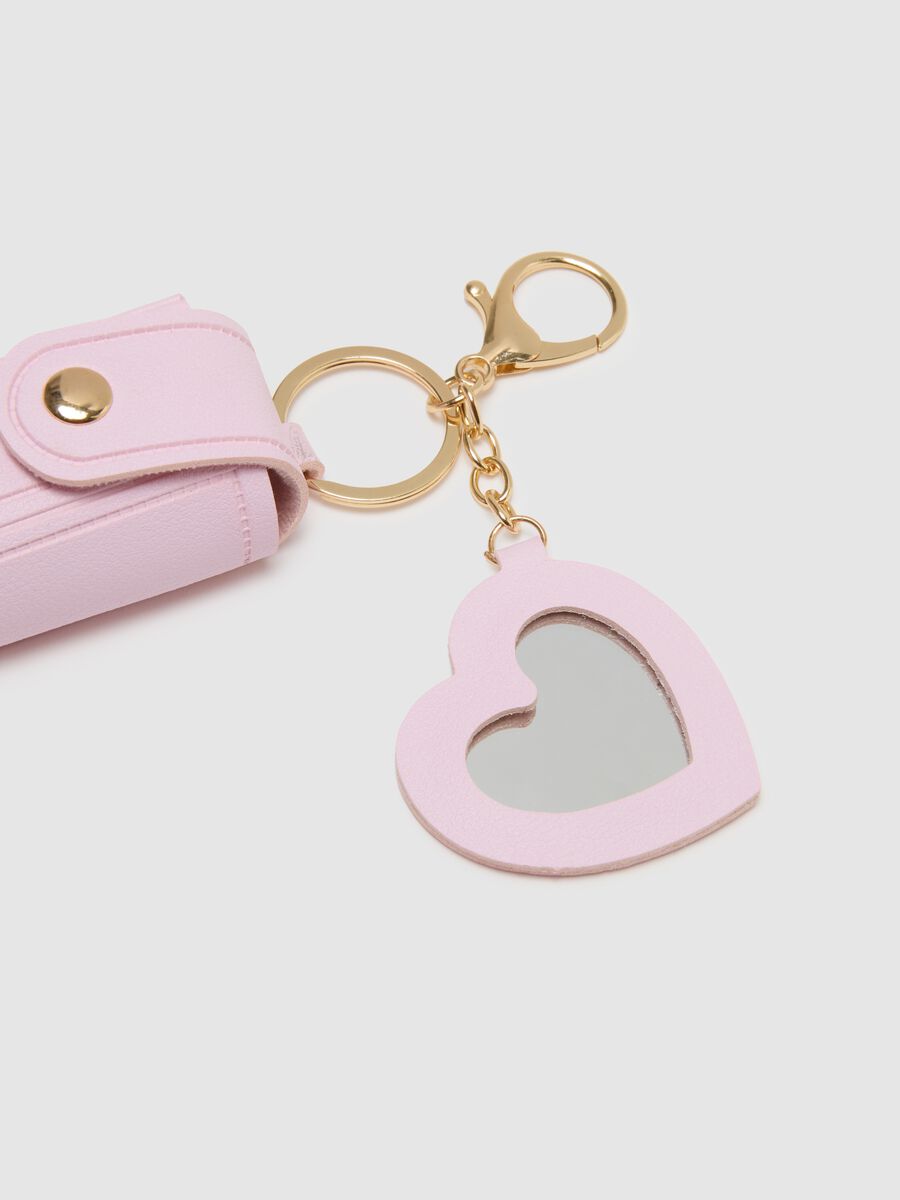Pink charm mirror + lipstick case_2