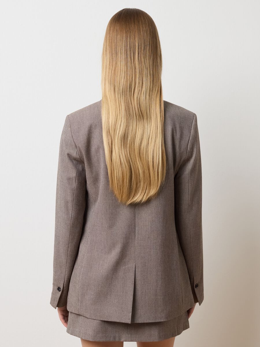 Beige Stretch Fabric Blazer Regular Fit_3