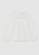 Girls' white cotton stretch regular fit t-shirt_0
