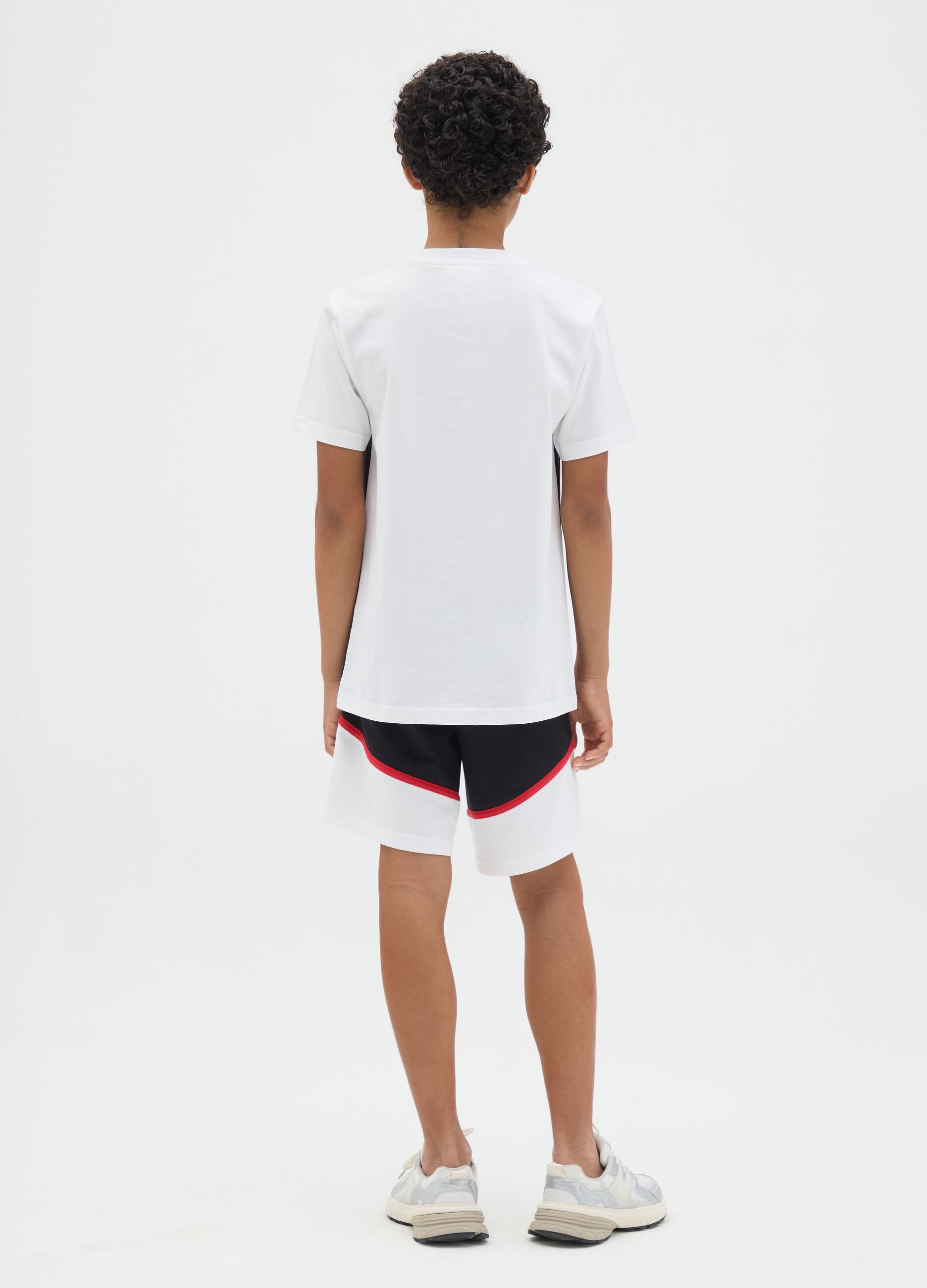 Multicolour regular fit pure cotton boy's sports set