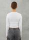 Crop Long-sleeved T-shirt White_3