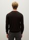 Brown regular fit crew neck pure merino wool jumper_3